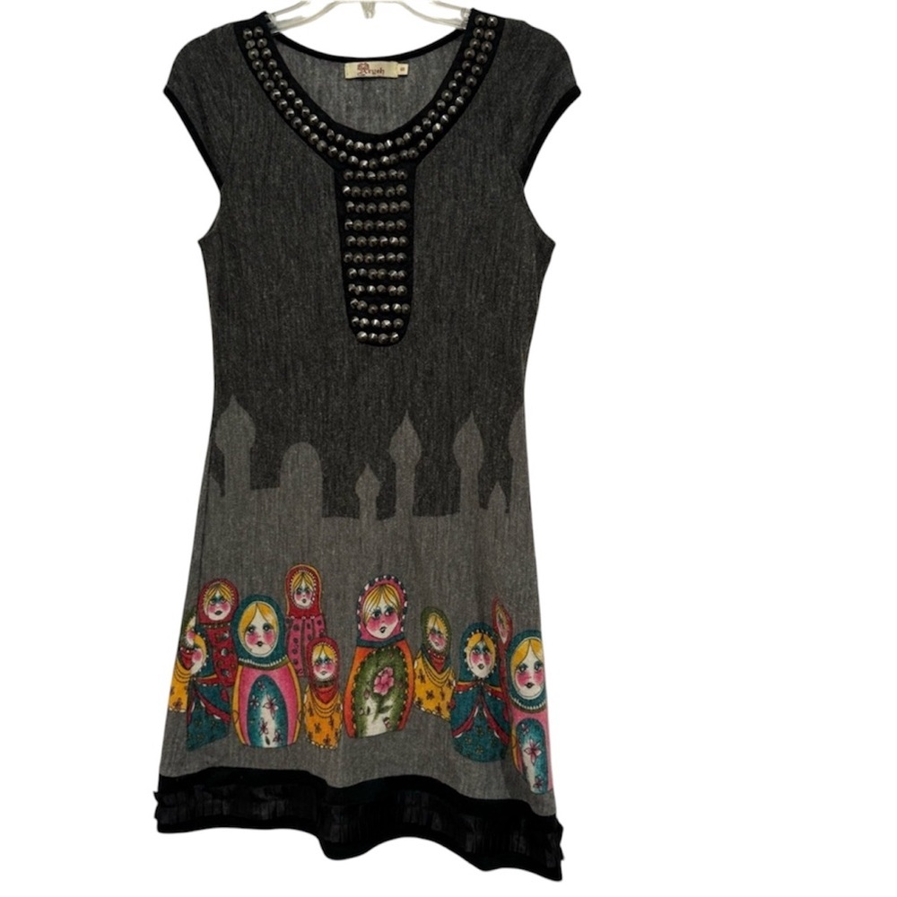 Anthropologie Aryeh Matryoshka Russian‎ Doll Dress Size S